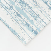Couverture Polaire Lignes d'aquarelle bleue (Coin)