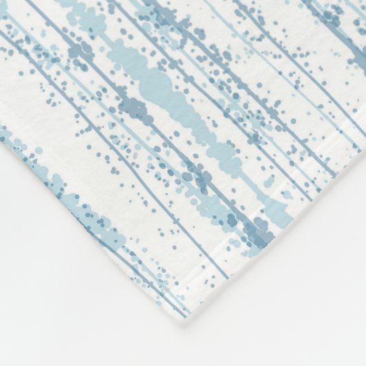 Couverture Polaire Lignes d'aquarelle bleue (Coin)