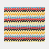 Couverture Polaire Lignes de couleurs en zigzag (Devant (Horizontal))