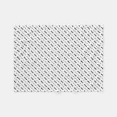 Couverture Polaire Lignes De Dash Noir Et Blanc (Devant (Horizontal))