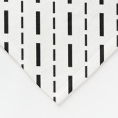 Couverture Polaire Lignes De Dash Noir Et Blanc (Coin)