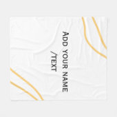 Couverture Polaire lignes de texte de message de nom de bordure espag (Devant (Horizontal))