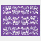Couverture Polaire Lignes de Triangle Violet Dodle44c (Devant (Horizontal))