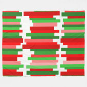 Couverture Polaire Lignes découpées - Rouge et vert (Devant (Horizontal))