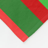 Couverture Polaire Lignes découpées - Rouge et vert (Coin)