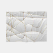 Couverture Polaire Lignes d'or géométriques (Devant (Horizontal))