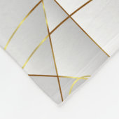 Couverture Polaire Lignes d'or géométriques (Coin)