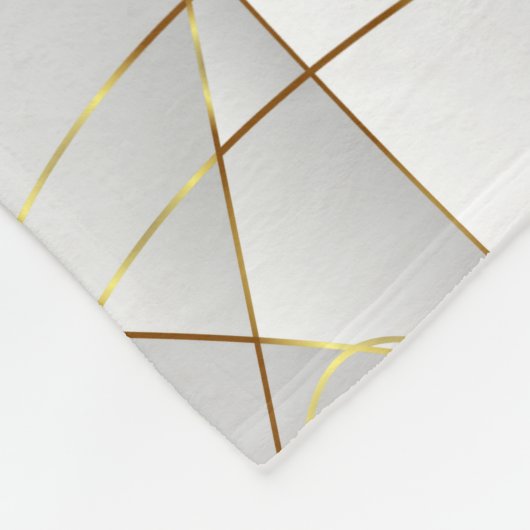 Couverture Polaire Lignes d'or géométriques (Coin)