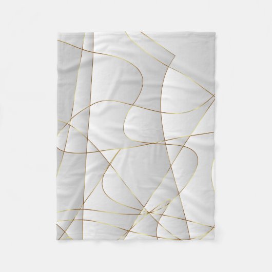 Couverture Polaire Lignes d'or géométriques (Devant)