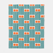 Couverture Polaire Lignes et boîtes turquoises (Devant)