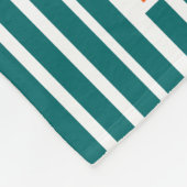 Couverture Polaire Lignes et boîtes turquoises (Coin)