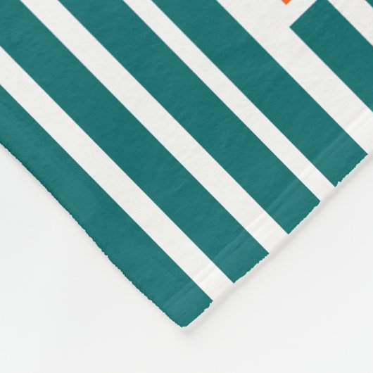 Couverture Polaire Lignes et boîtes turquoises (Coin)