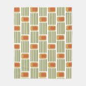 Couverture Polaire Lignes et boîtes vertes (Devant)