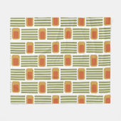 Couverture Polaire Lignes et boîtes vertes (Devant (Horizontal))