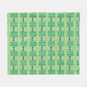 Couverture Polaire Lignes et boîtes vertes (Devant (Horizontal))