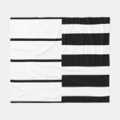 Couverture Polaire Lignes géométriques des touches de piano (Devant (Horizontal))