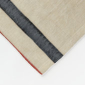 Couverture Polaire Lignes graphiques orange et bleu (Coin)