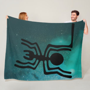 Couverture Polaire Lignes Nazca - Insectes antiques - Araignée noire