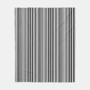 Couverture Polaire Lignes noires et blanches