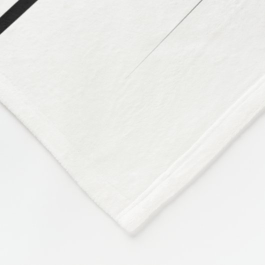 Couverture Polaire Lignes noires et blanches modernes Art Abstrait (Coin)