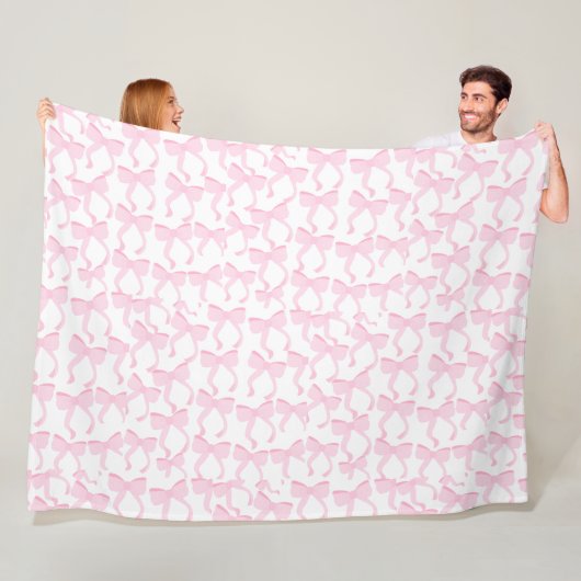 Couverture Polaire Lignes roses chics (En situation)