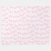 Couverture Polaire Lignes roses chics (Devant (Horizontal))
