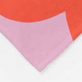 Couverture Polaire Lignes roses rétro Formes de pinceau Abstraites mo (Coin)