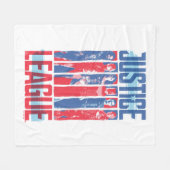 Couverture Polaire Ligue de Justice | Blue & Red Group Pop Art (Devant (Horizontal))