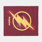 Couverture Polaire Ligue de Justice | Symbole Flash brosse et demi-to (Devant (Horizontal))