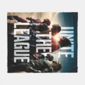 Couverture Polaire Ligue de Justice | Unissez La Ligue (Devant (Horizontal))