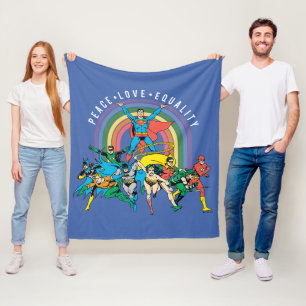 Couverture Polaire Ligue de la Justice - Paix, Amour, Égalité