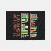 Couverture Polaire Like Big Books And I Cannot Lie Funny Bookworm Hum (Devant (Horizontal))