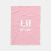 Couverture Polaire Lil Sister Pink fille blanche (Devant)