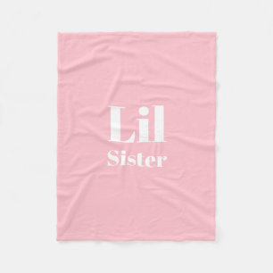 Couverture Polaire Lil Sister Pink fille blanche