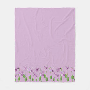 Couverture Polaire Lilac Blanche polaire florale