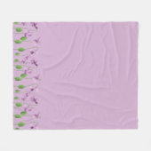 Couverture Polaire Lilac Blanche polaire florale (Devant (Horizontal))