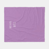 Couverture Polaire Lilac et blanc moderne monogramme élégant (Devant (Horizontal))