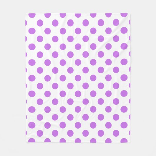 Couverture Polaire Lilac et pois blancs (Devant)