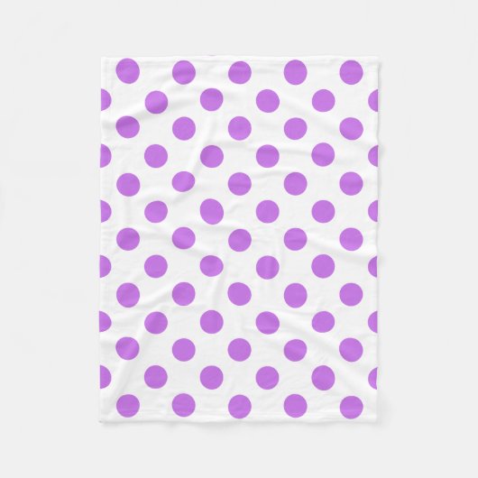 Couverture Polaire Lilac et pois blancs (Devant)