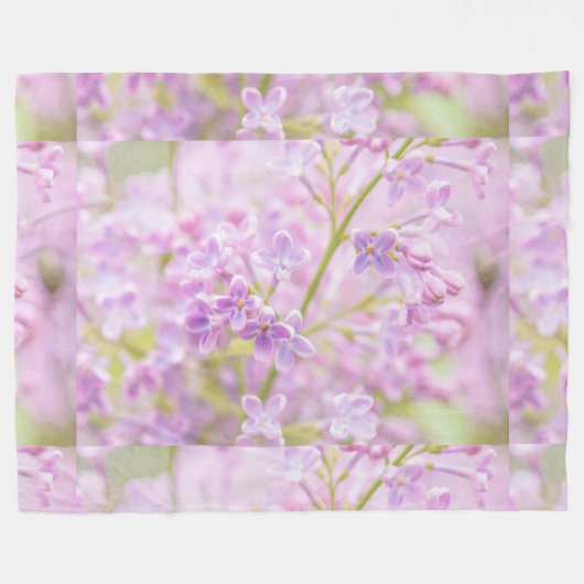 Couverture Polaire Lilac Fleurs Mist (Devant (Horizontal))