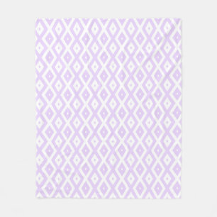 Couverture Polaire Lilac motif de diamants violet et blanc