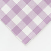 Couverture Polaire Lilac Purple et Blanc Pastel En vichy Chèques (Coin)