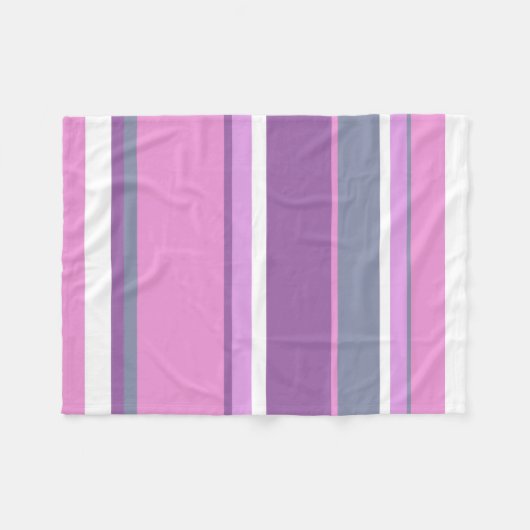Couverture Polaire Lilac rayures (Devant (Horizontal))