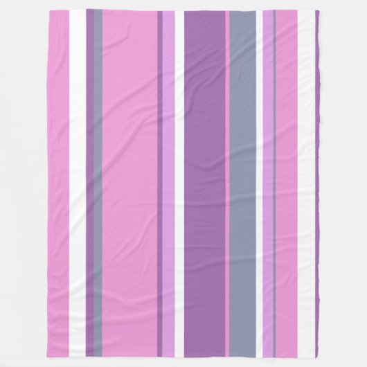 Couverture Polaire Lilac rayures (Devant)