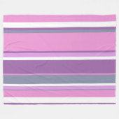 Couverture Polaire Lilac rayures (Devant (Horizontal))