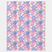 Couverture Polaire Lilac rose actif des années 80 Memphis (Devant)