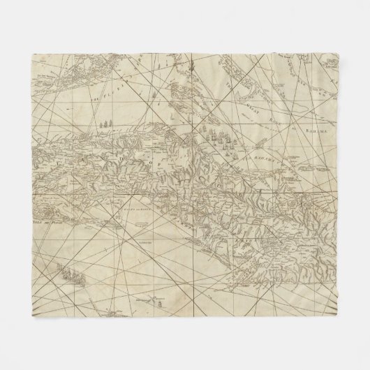 Couverture Polaire L'île du Cuba avec une partie du Bahama encaisse (Devant (Horizontal))