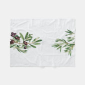 Couverture Polaire L'île méditerranéenne grecque Feuille d'olive (Devant (Horizontal))