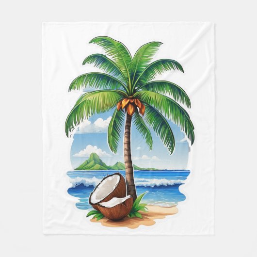 Couverture Polaire L'île tropicale des Cocotiers (Devant)