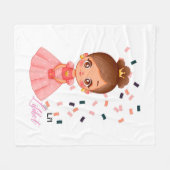 Couverture Polaire Lilibet Nommé Peach Princess Dons pour filles (Devant (Horizontal))